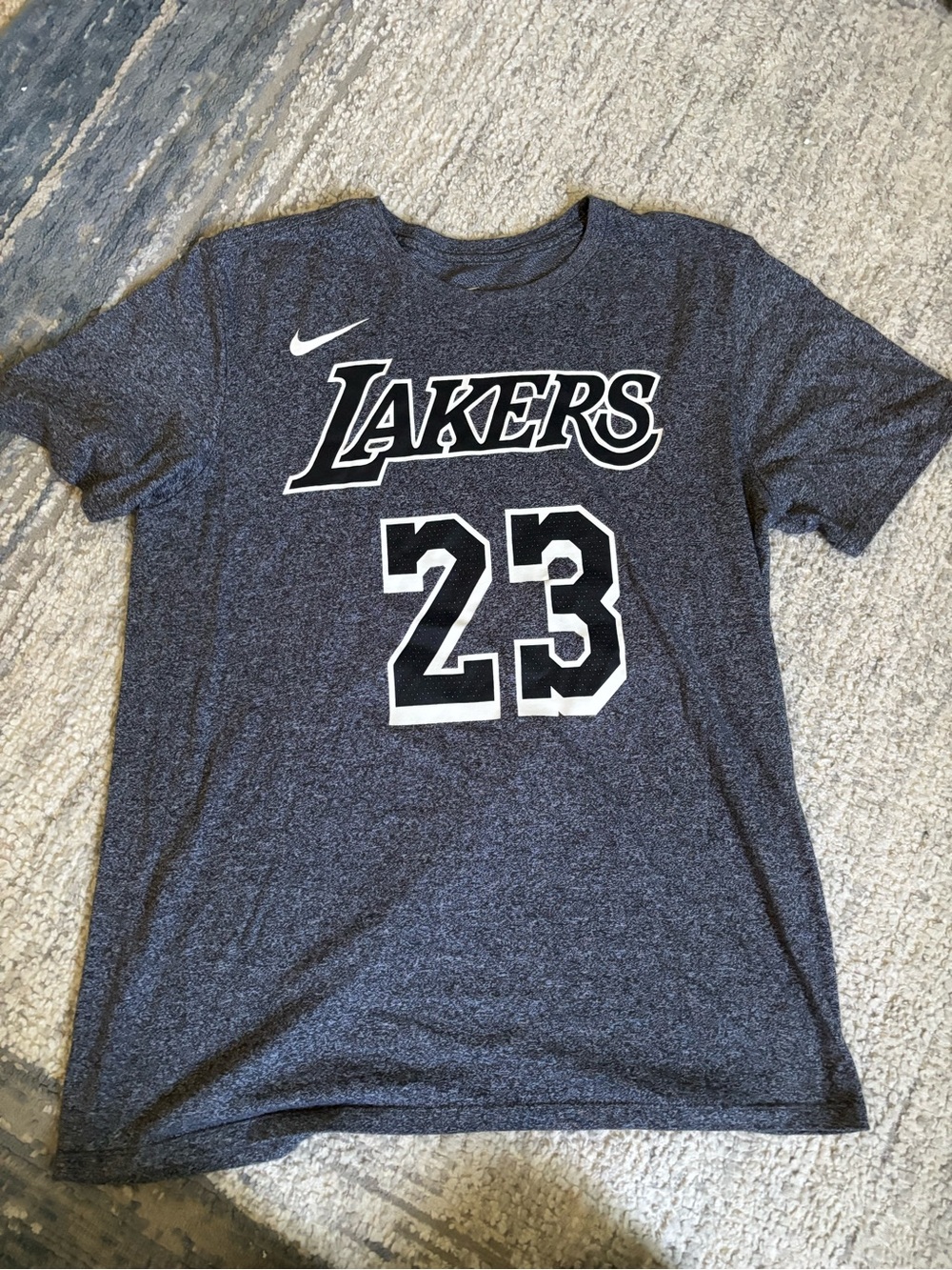 Nike Gray Lakers LeBron James shirt